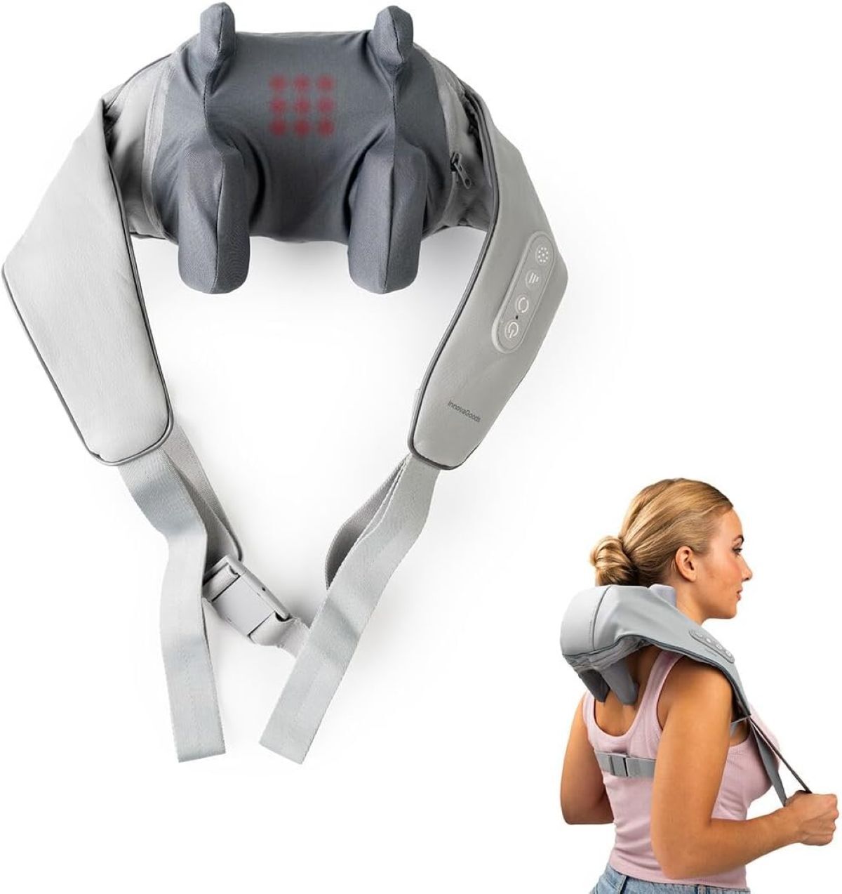 Masajeador de cuello y espalda 6D recargable InnovaGoods de Decathlon