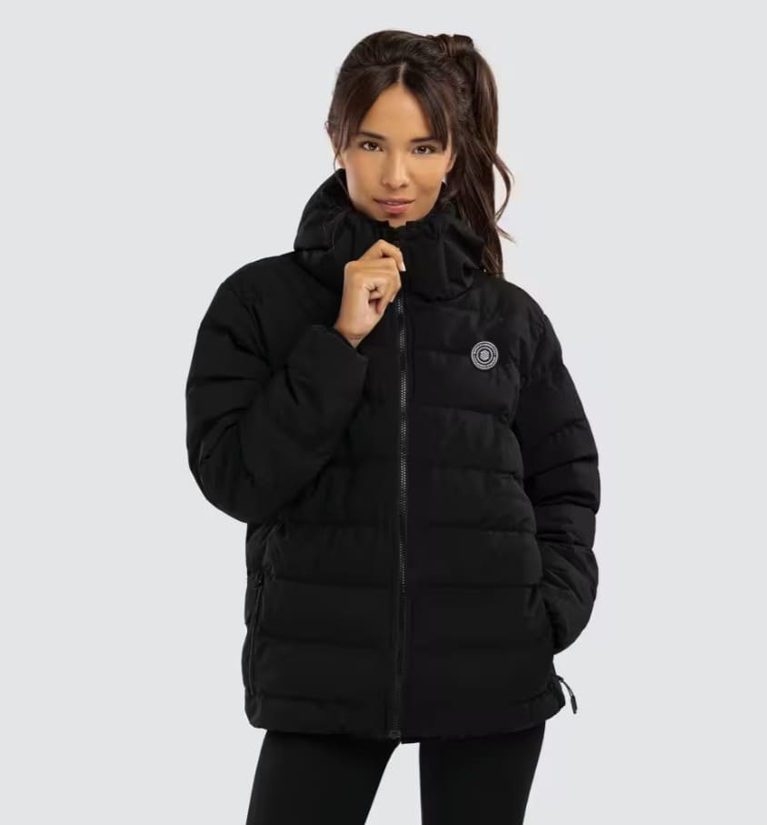 Chaqueta acolchada resistente al agua mujer lifestyle Shelter-W Negro en Decathlon