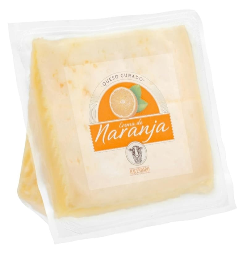 Queso curado de oveja con crema de naranja Hacendado