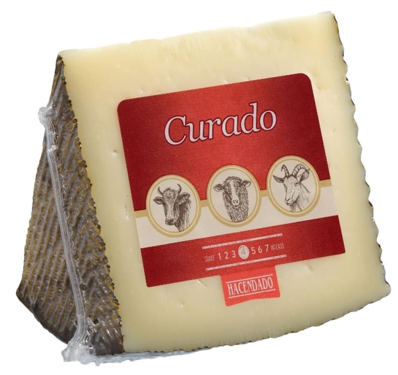Queso curado mezcla Hacendado