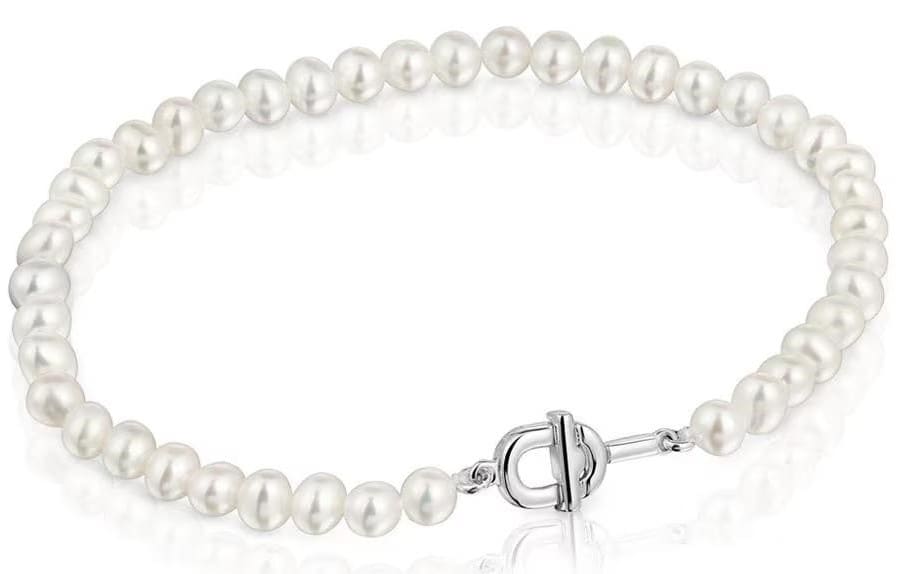 Pulsera Manifesto de plata y perlas