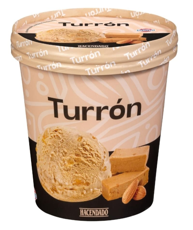 Helado turrón Hacendado