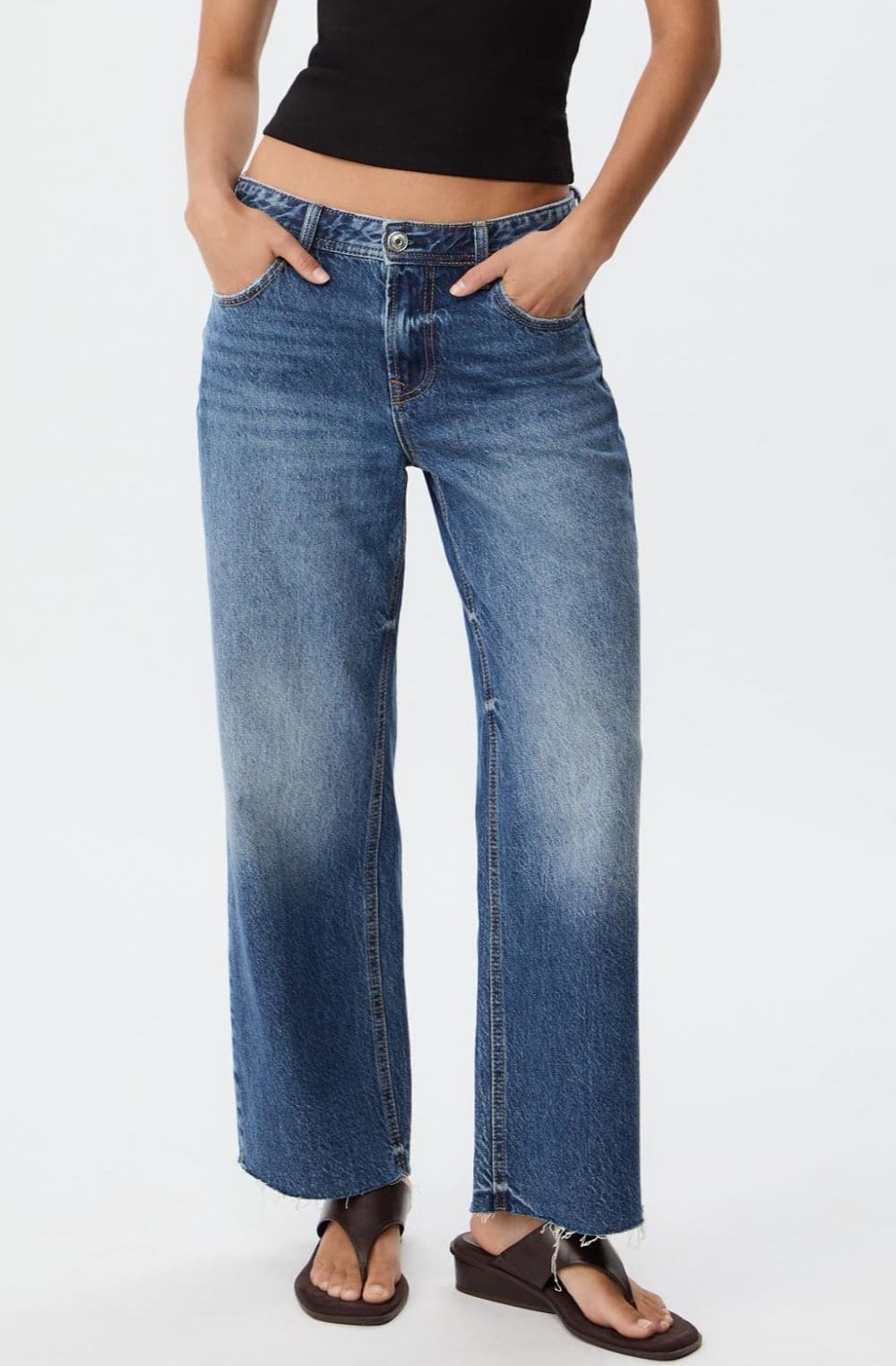 D96 Jeans straight cropped