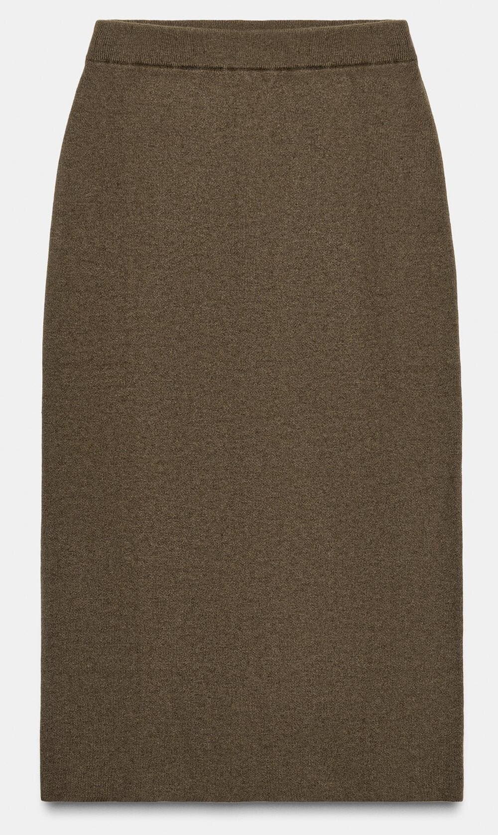 La nueva falda con lana midi recta de Zara