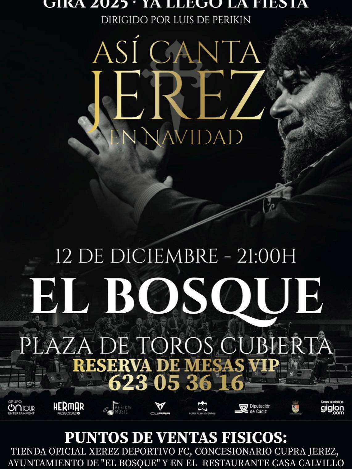 Cartel de la actuación en El Bosque