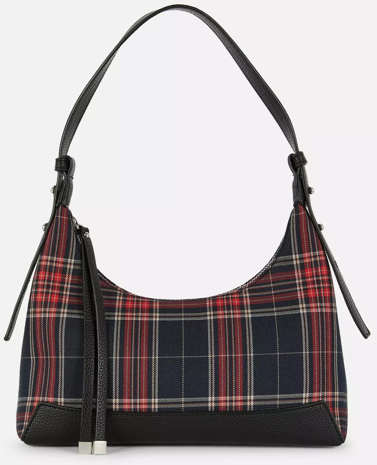 Nuevo bolso de hombro curvo de tartán de Primark