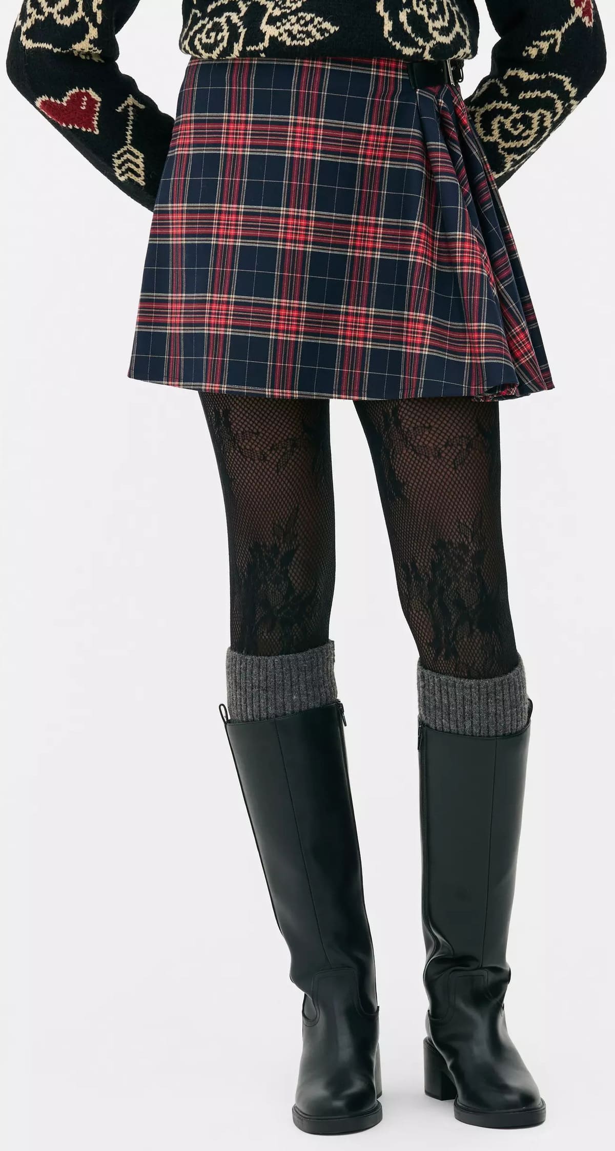 Nueva minifalda tipo kilt de tartán rojo Rita Ora de Primark