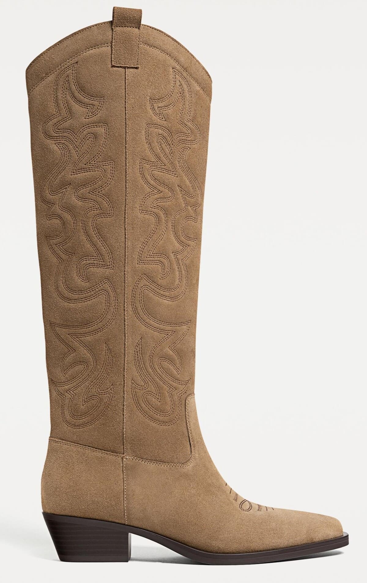 Botas cowboy con grabados piel