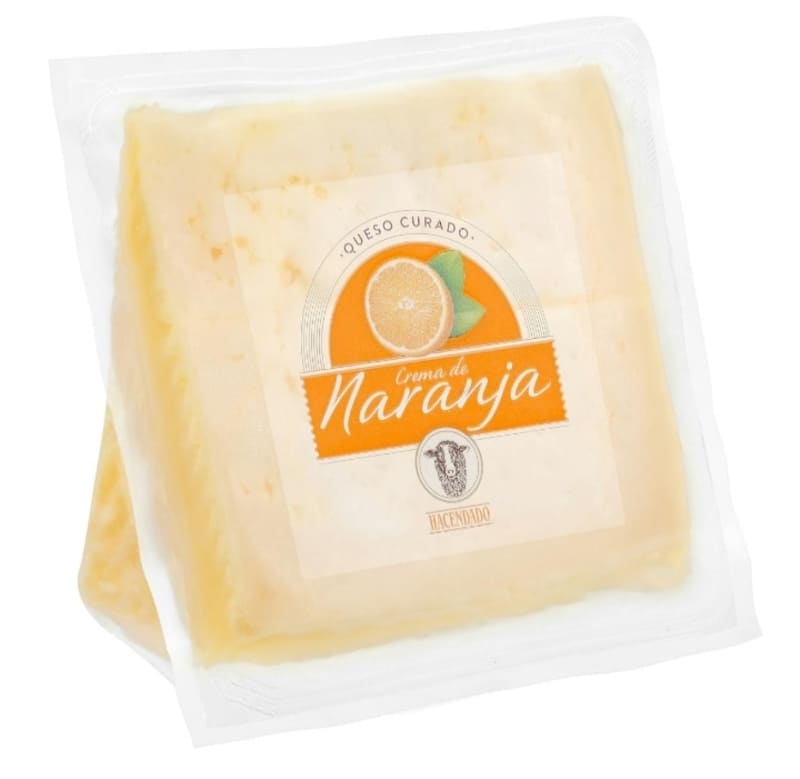 Queso curado de oveja con crema de naranja