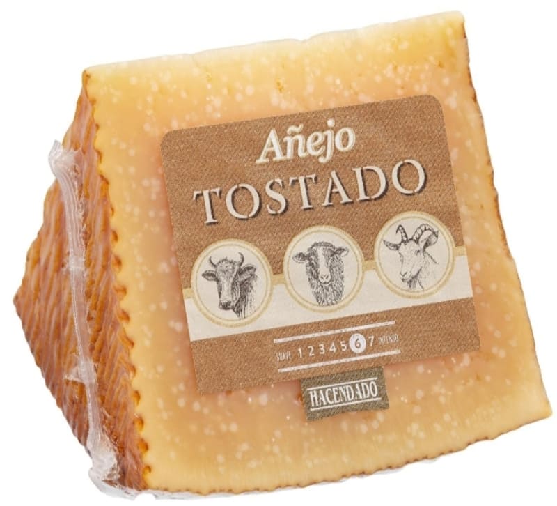 Queso añejo tostado mezcla Hacendado