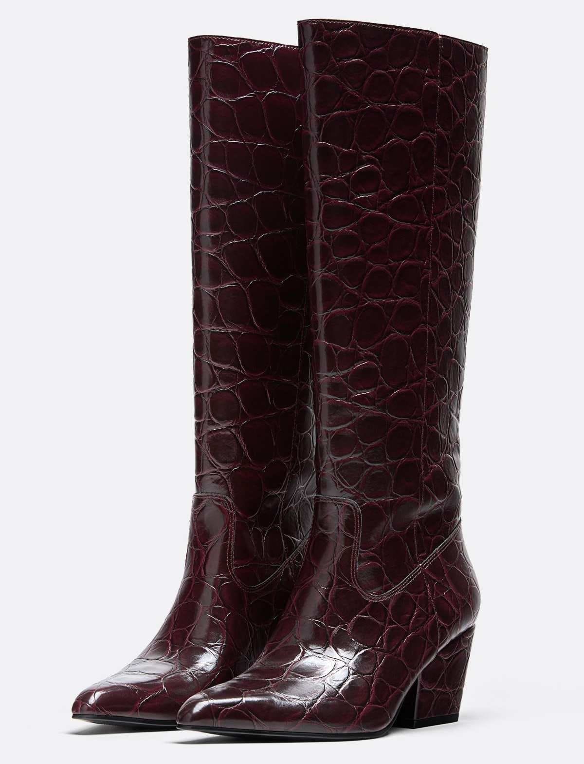 Botas altas tacón de Stradivarius