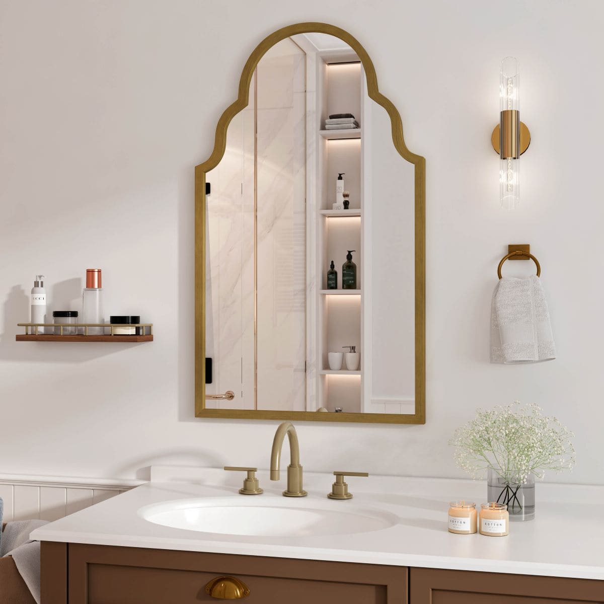 Espejo de pared rectangular de bronce 61x101 cm en Leroy Merlin