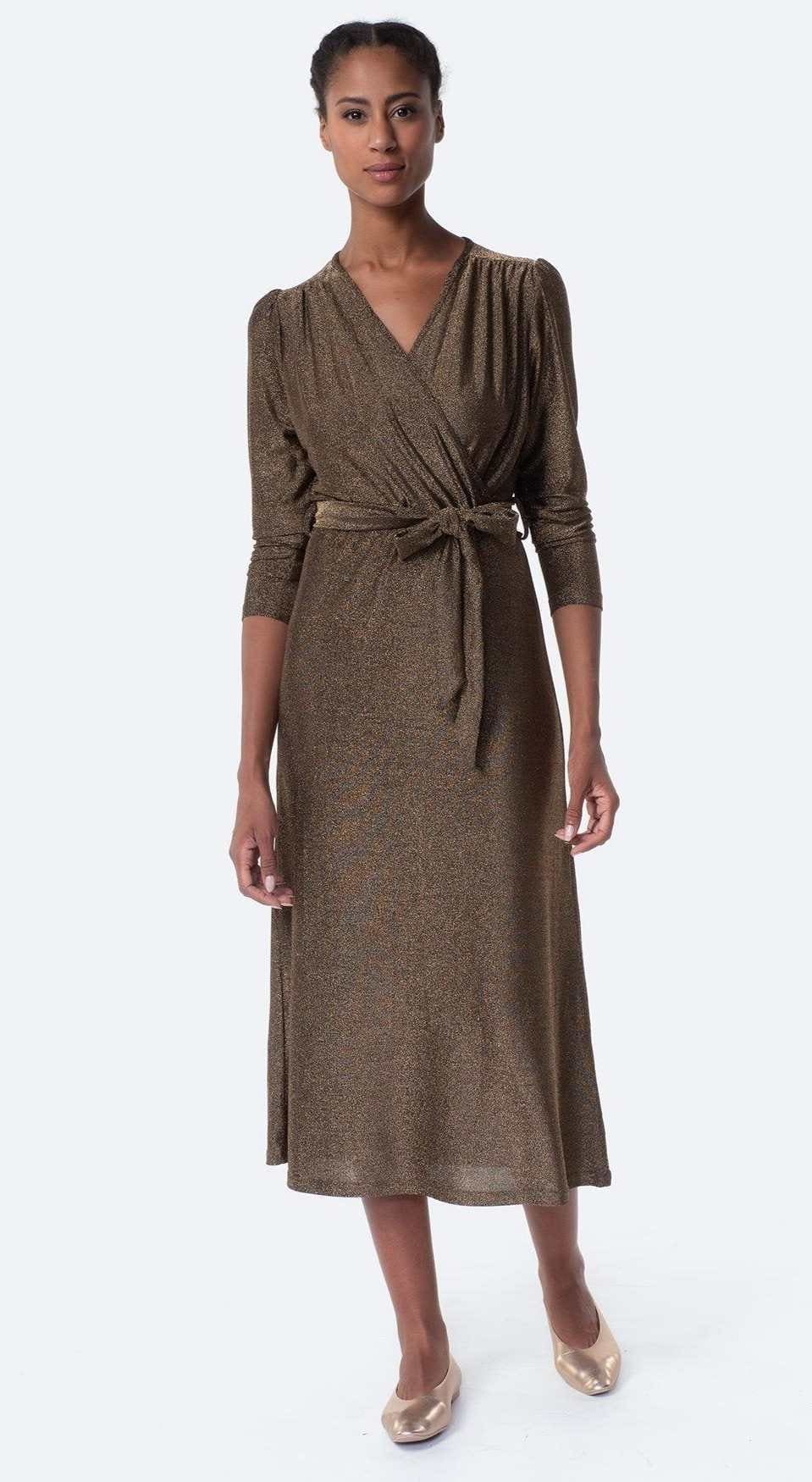 Vestido largo con fibras metálicas de Mujer TEX de Carrefour