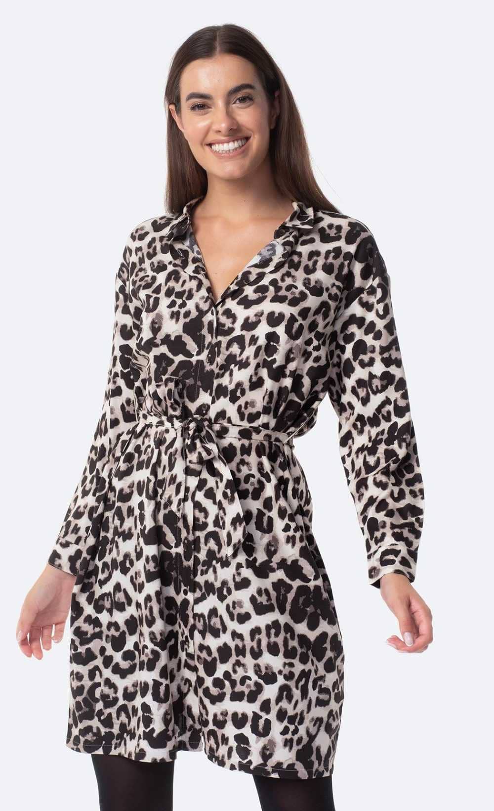 Vestido midi estampado de manga larga de Mujer TEX de Carrefour