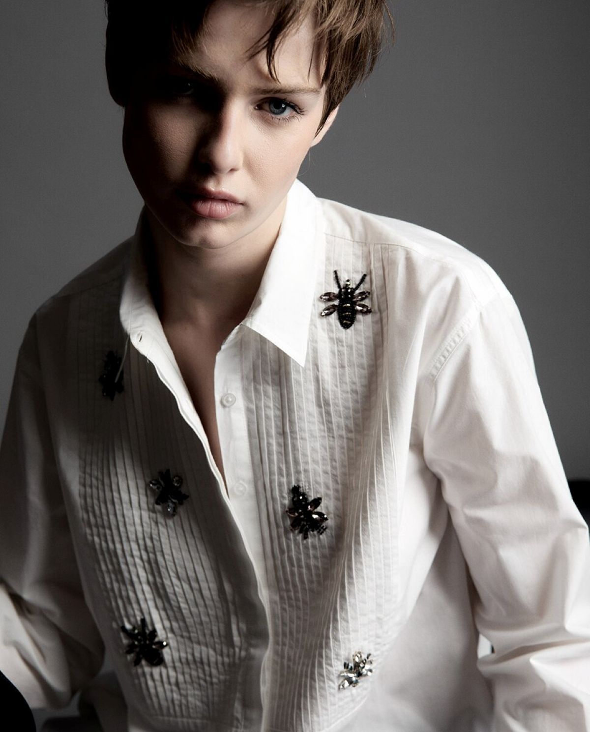 Blusa popelín aplique de Sfera