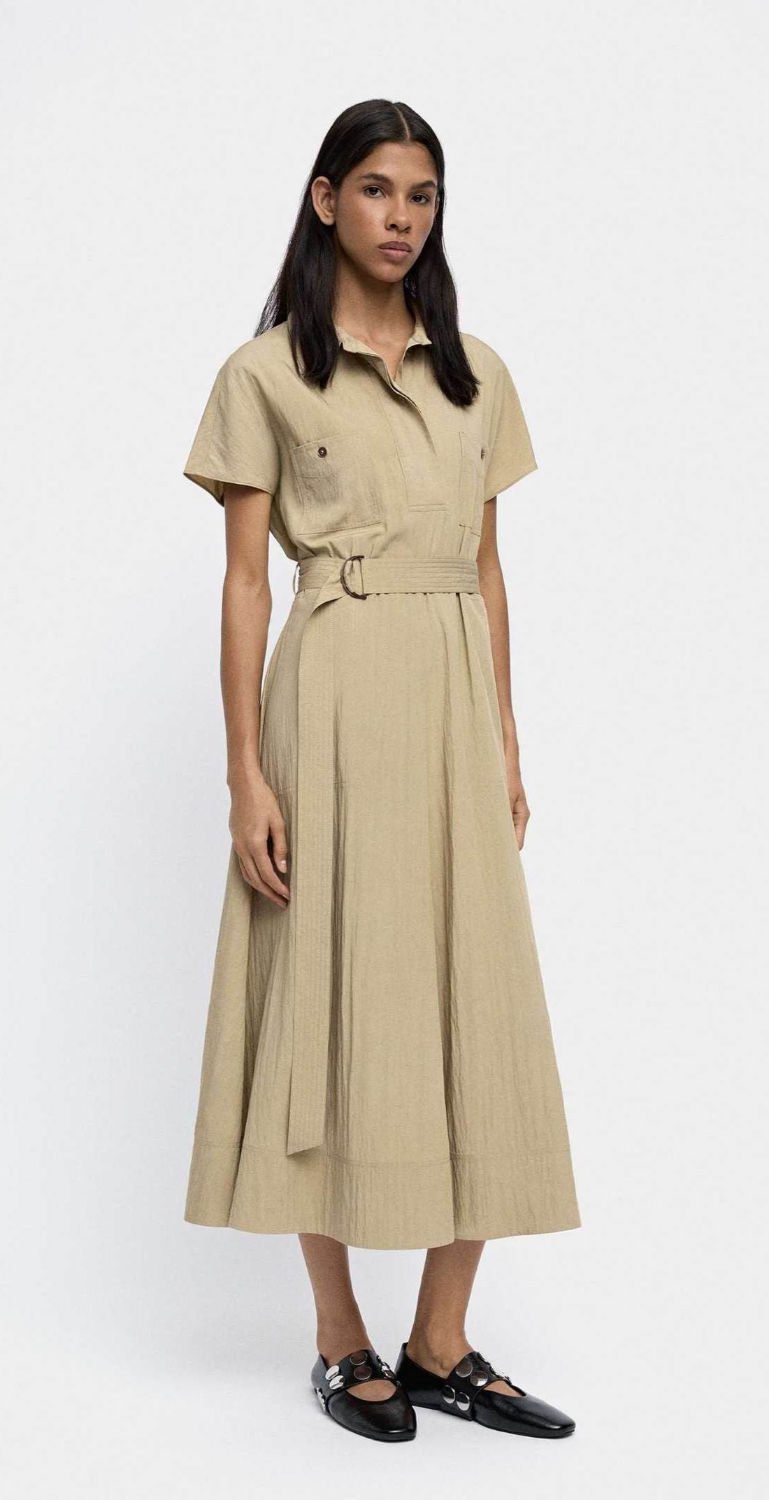 Vestido camisero midi de Parfois