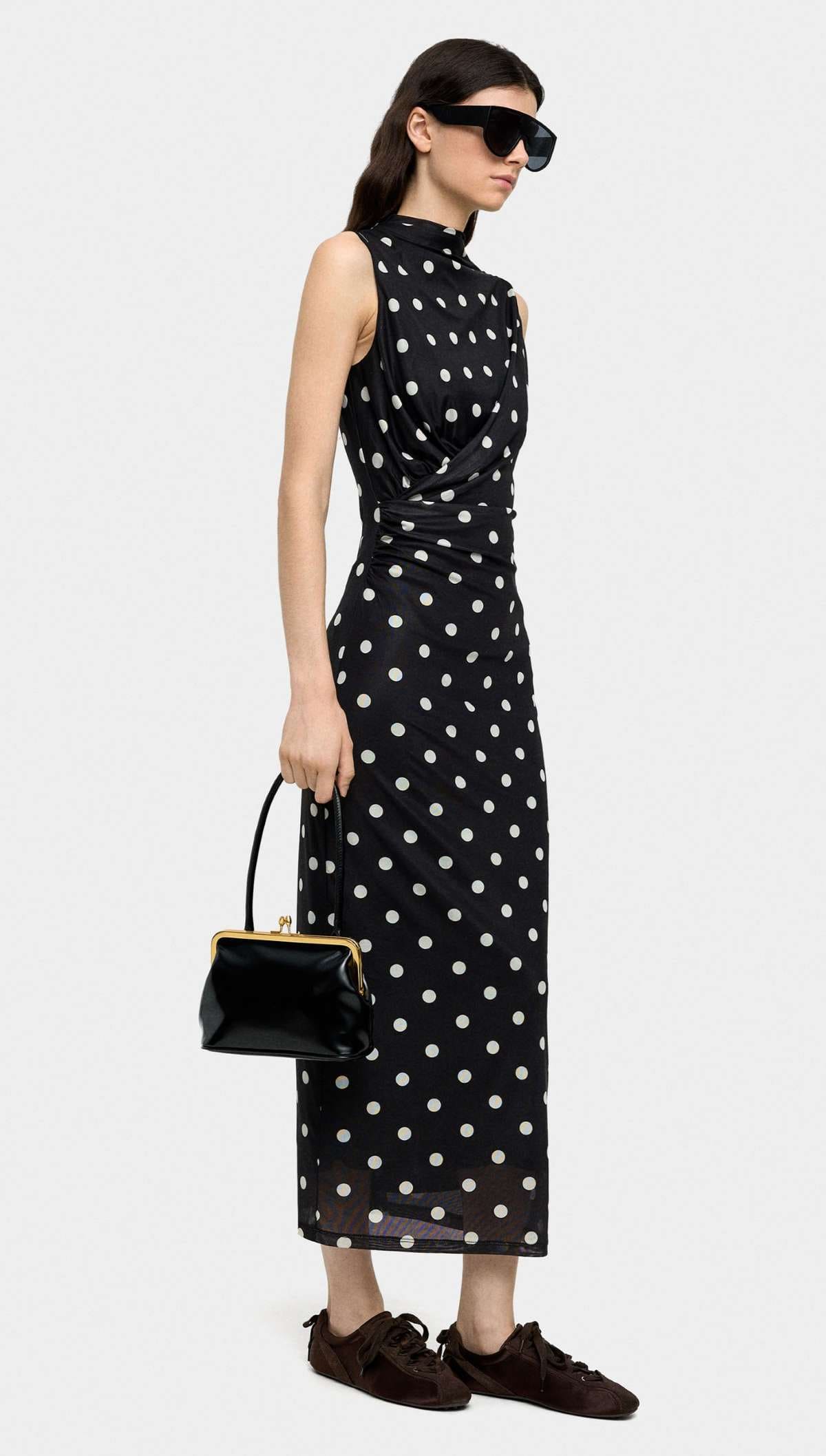 Vestido largo con lunares de Parfois