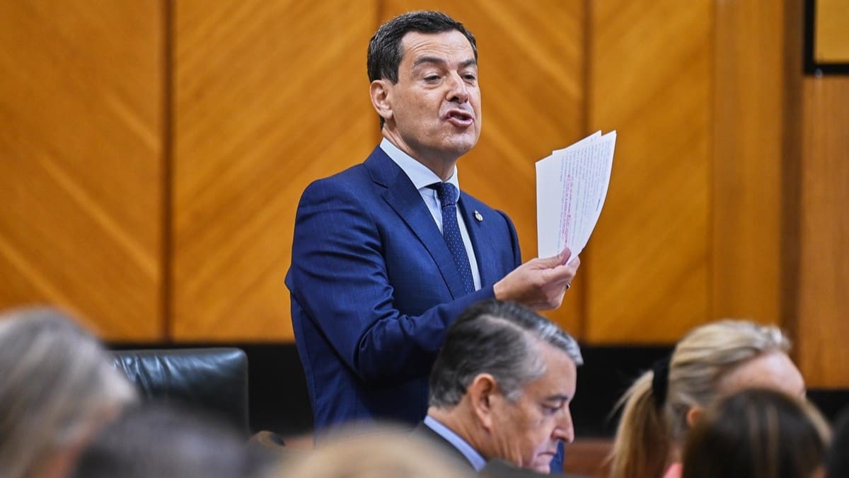 Moreno, durante su intervención en la sesión de control del Parlamento andaluz | Salvador López Medina