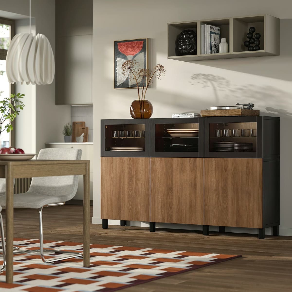 El nuevo mueble de salón Besta efecto nogal de Ikea