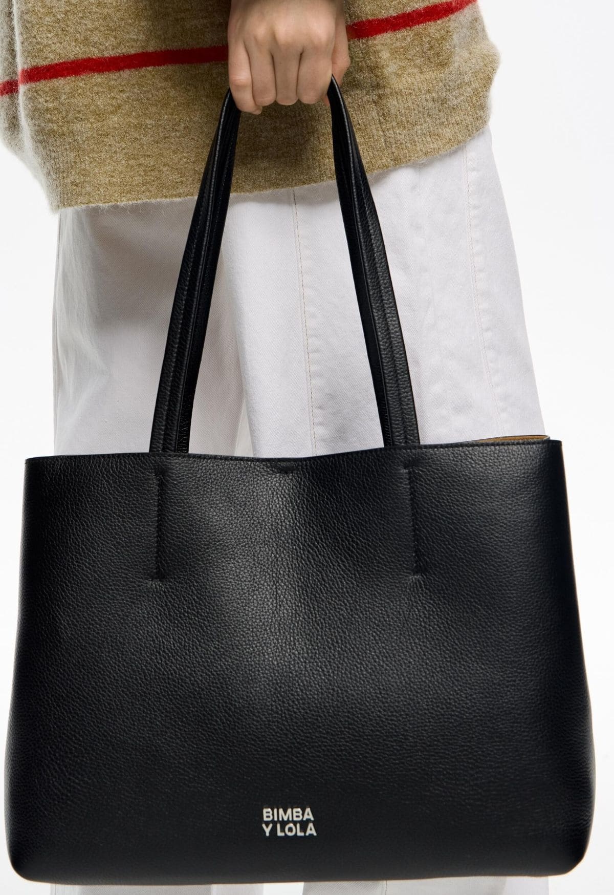 Bolso shopper piel negro de Bimba y Lola