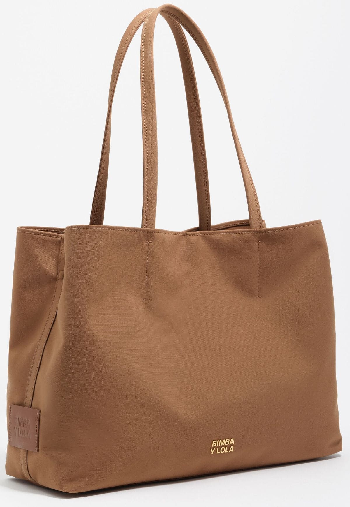 Bolso shopper Chihuahua grande nylon canela de Bimba y Lola