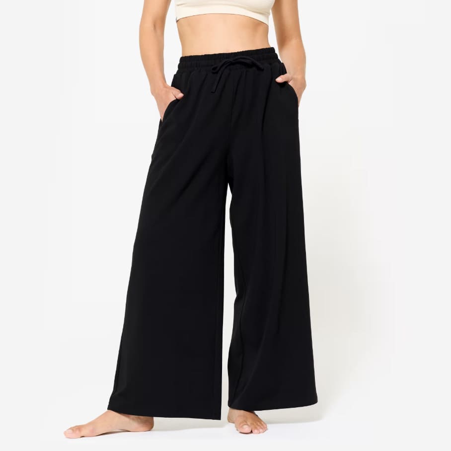 Pantalón flare fitness 520 Mujer Domyos negro en Decathlon