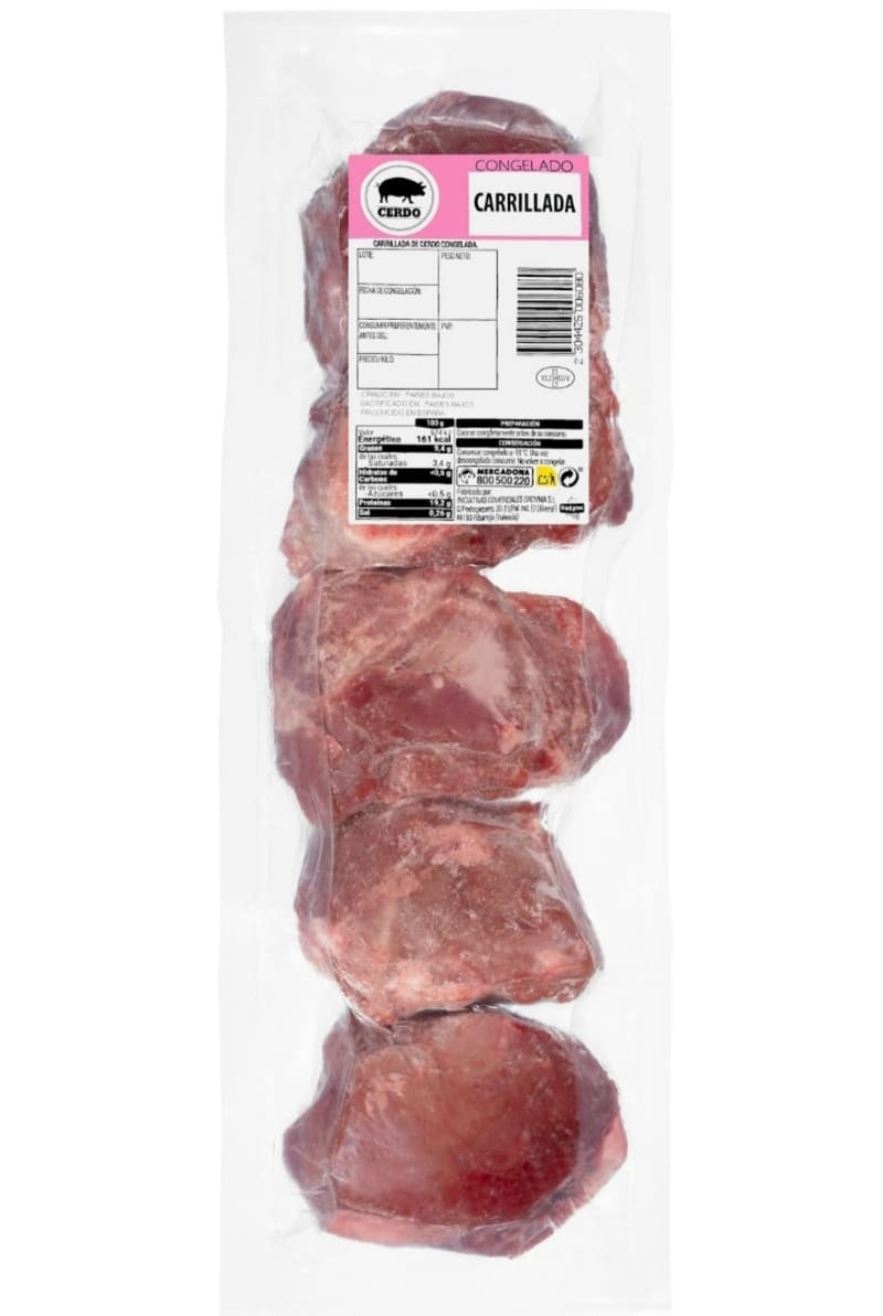 Carrilada de cerdo congelada