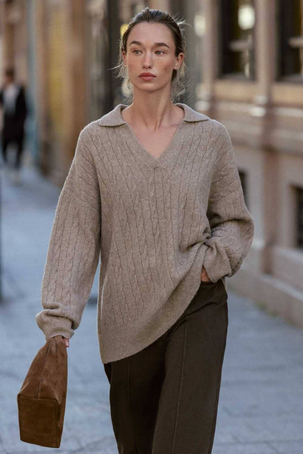 Jersey polo punto ochos de Zara