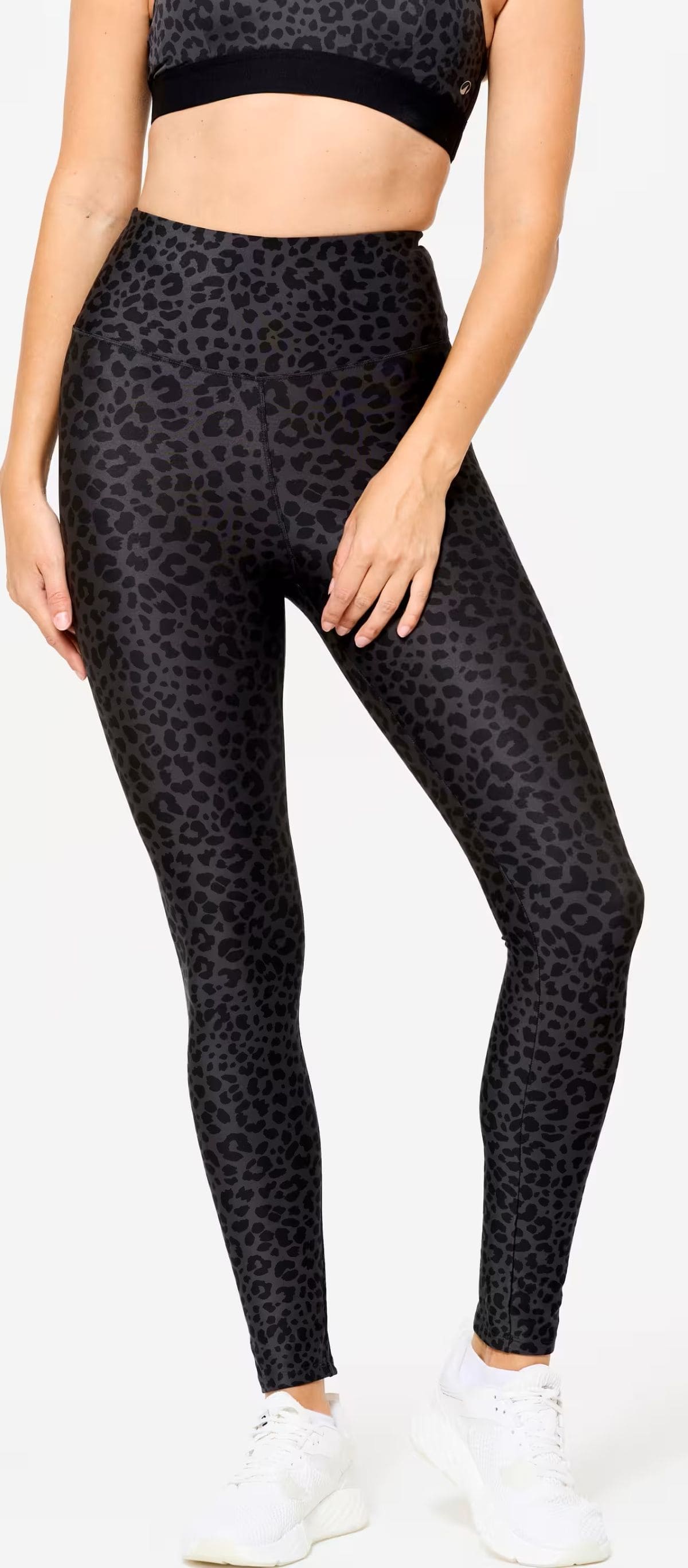 Leggings estampado leopardo talle alto Domyos de Decathlon