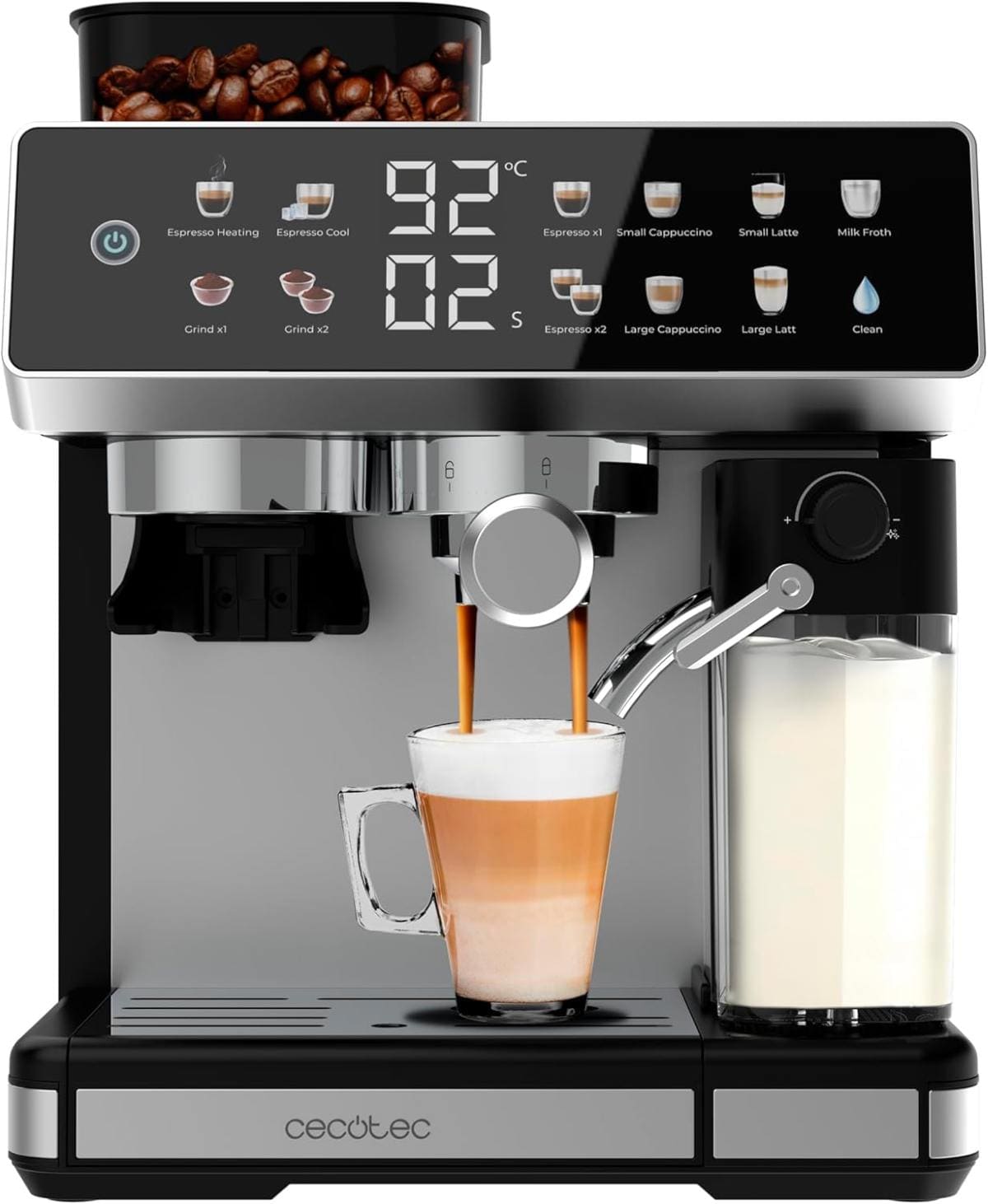Cecotec Cafetera Express Barista Power Espresso 20 Barista Grind & Latte de Amazon