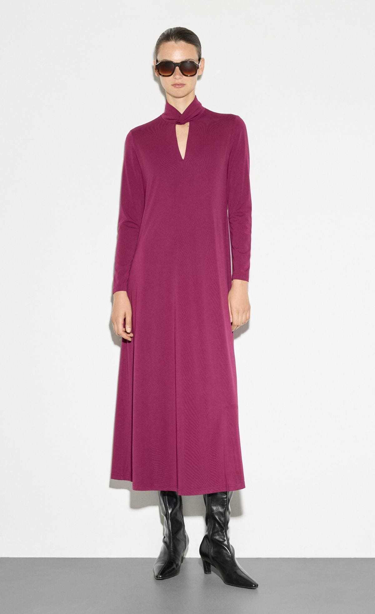 Woman El Corte Inglés Vestido midi de manga larga de mujer en El Corte Inglés