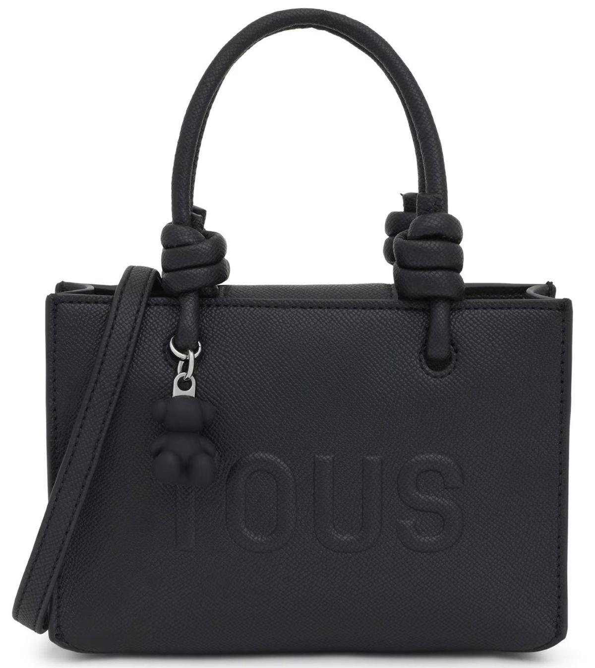 Mini bolso horizontal con colgante oso de color negro de la colección Tous La Rue New de El Corte Inglés