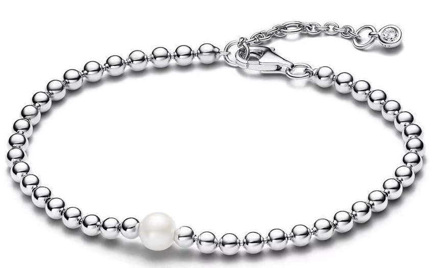 Pulsera de cuentas y perlas, colección Pandora Timeless