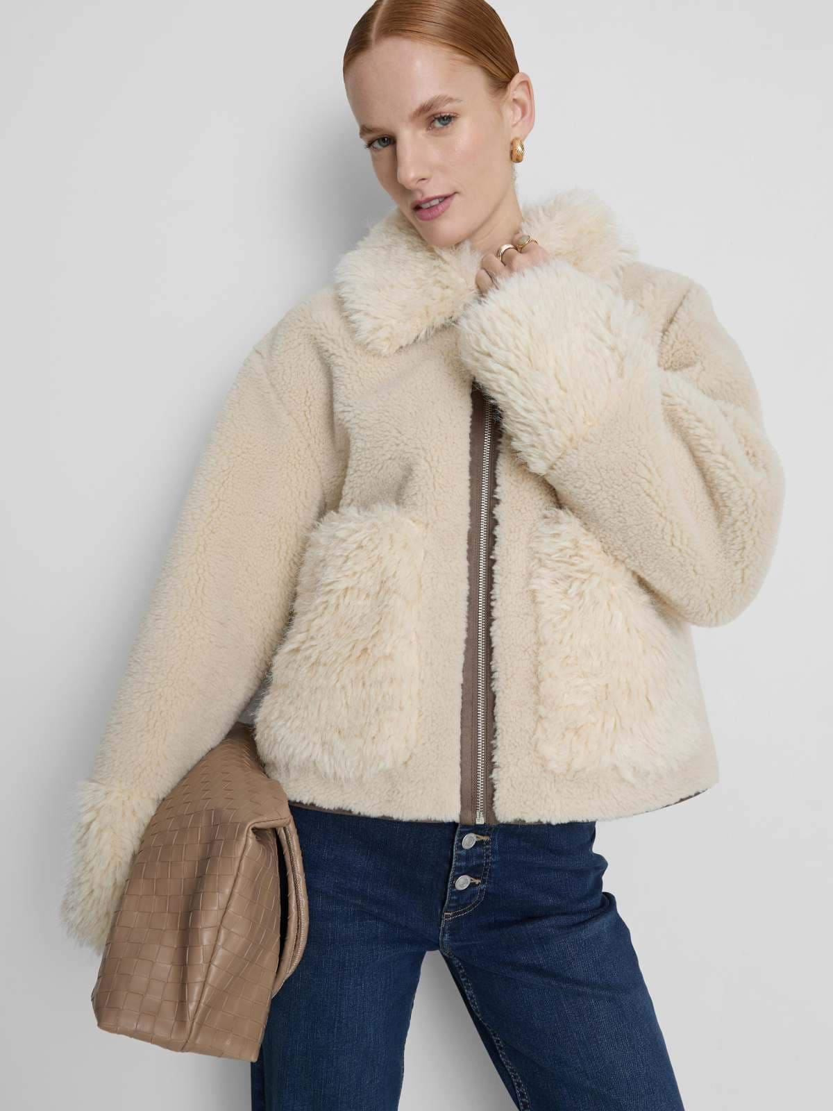 Chaqueta de aviador de borreguito Paula Echevarría de Primark