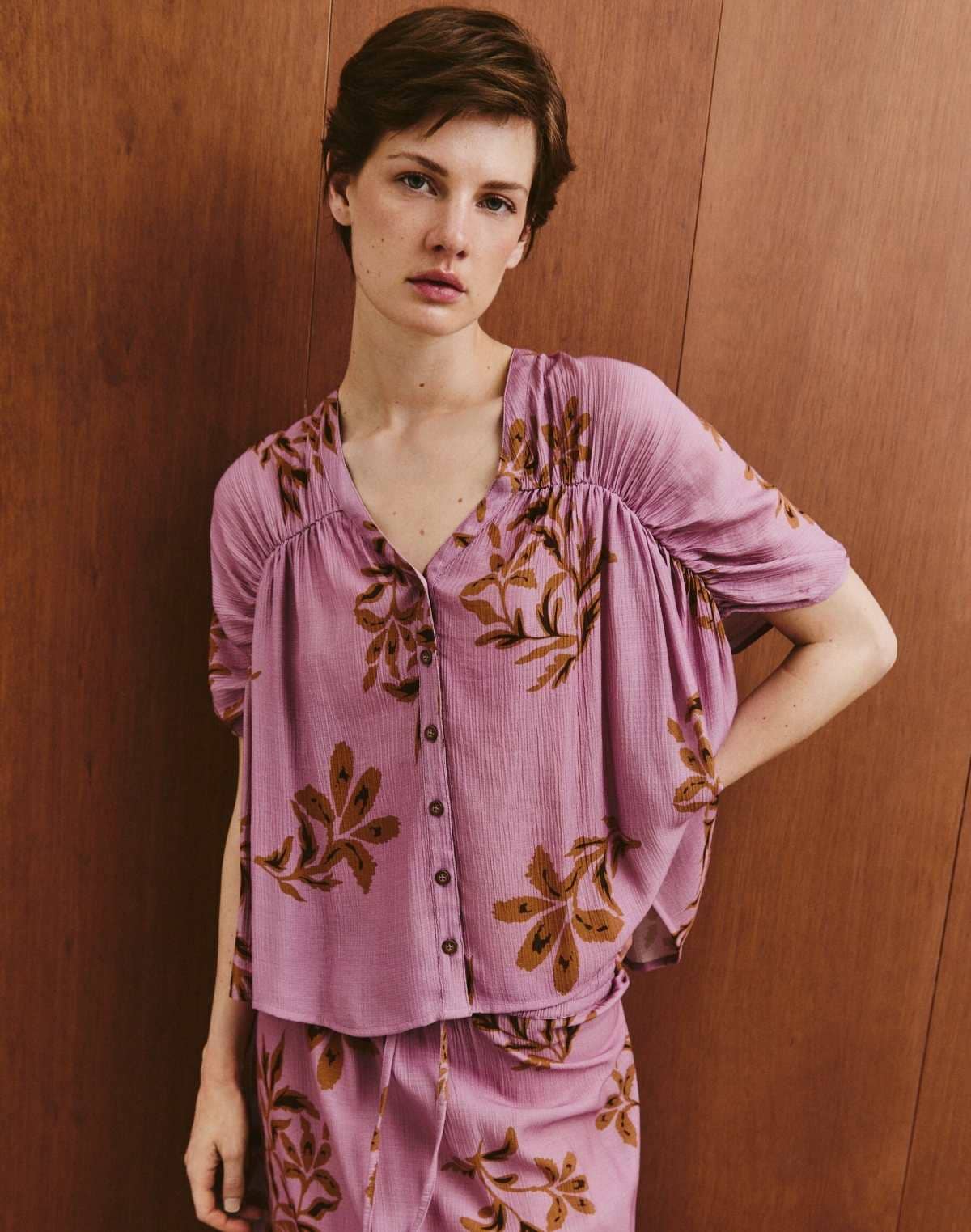 Southern Cotton Blusa de mujer estampada abierta en El Corte Inglés