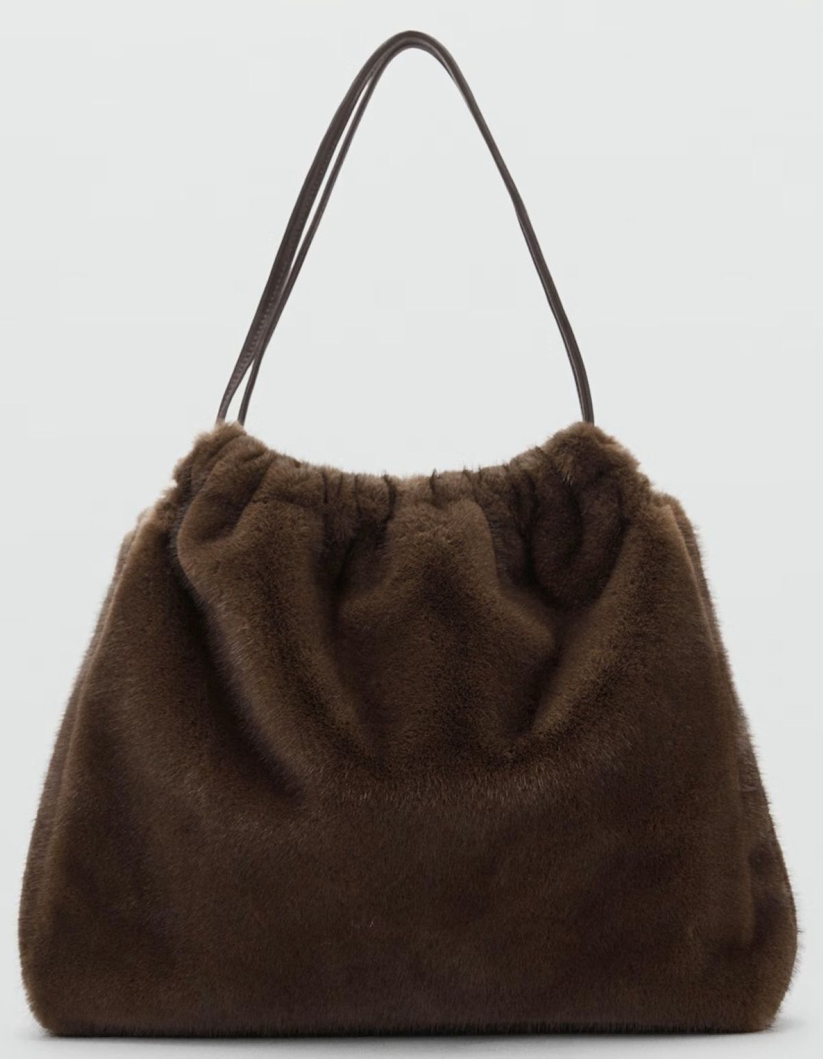 Bolso hombro efecto pelo de Mango