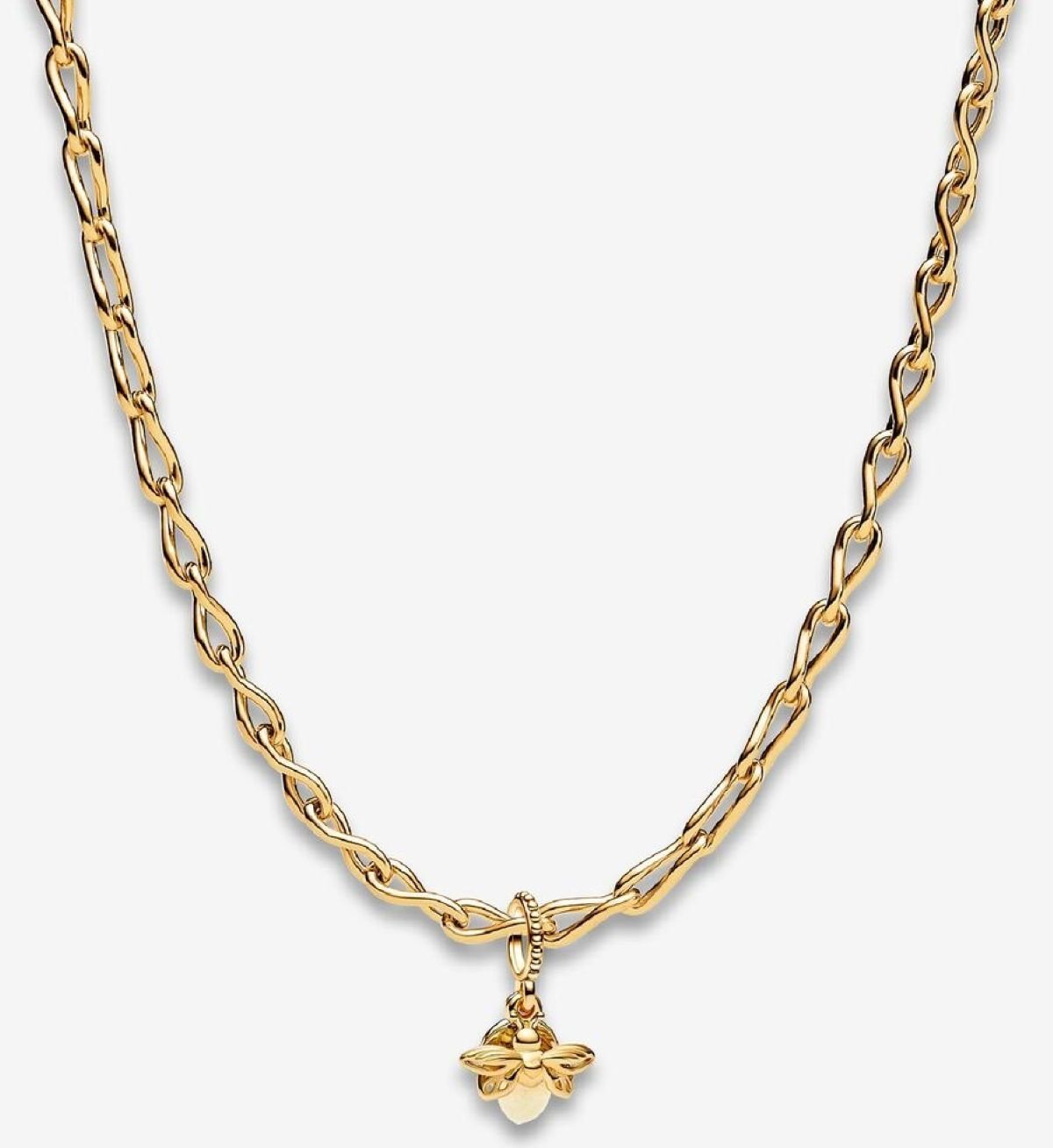 Conjunto de cadena infinito y charm colgante luciérnaga de Pandora