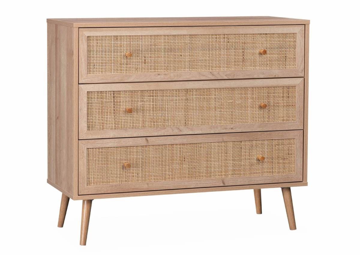 Cómoda de caña con 3 cajones Boheme Natural en Leroy Merlin