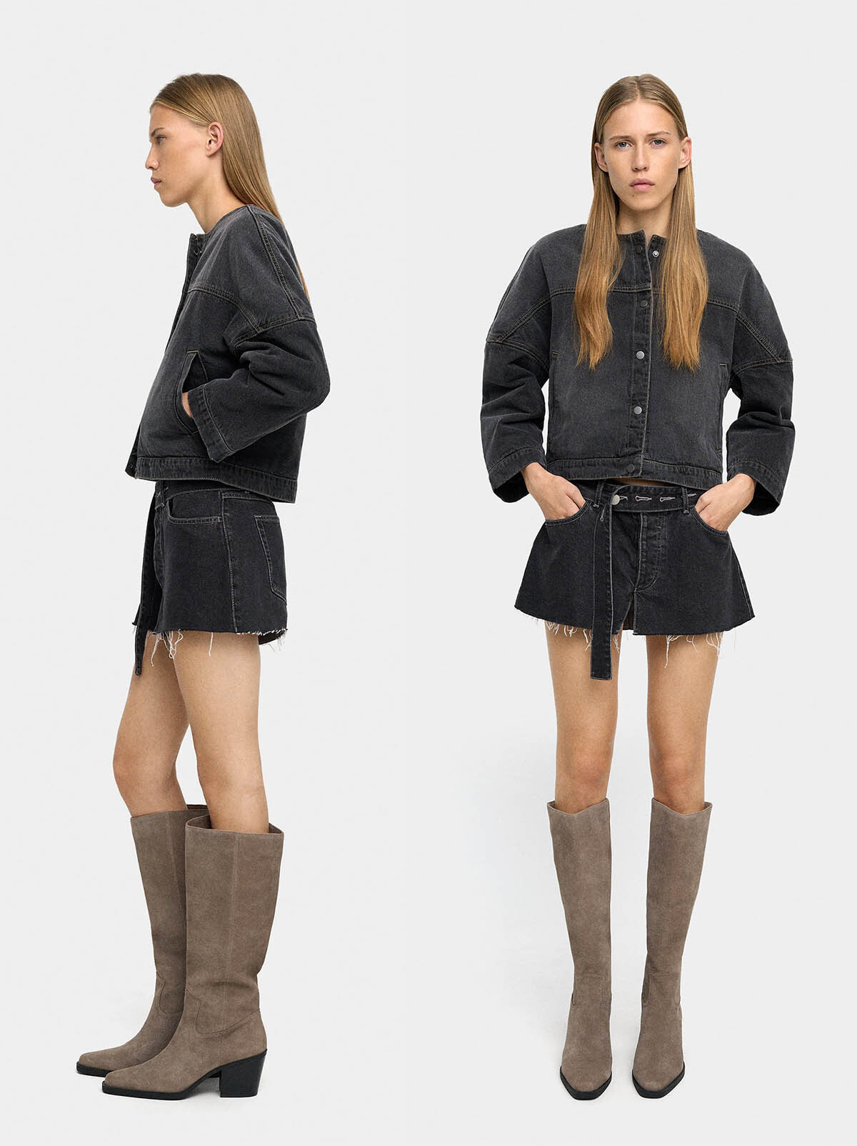 Botas de piel con caña alta de Parfois