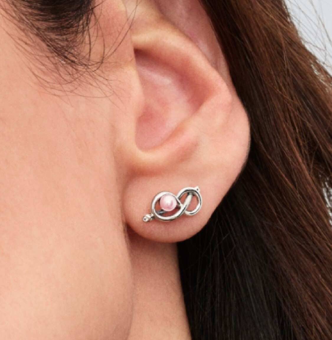 Pendientes de Aro Nudo Infinito Plata de primera ley de Pandora