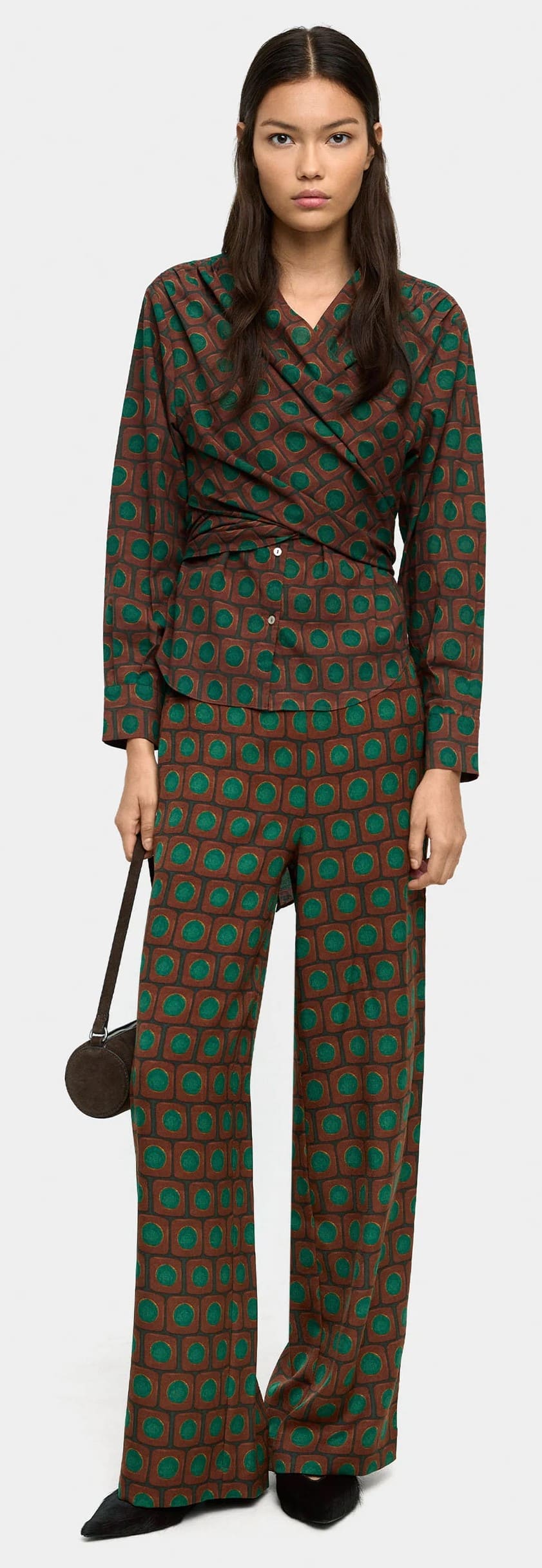 Conjunto de top y pantalón estampado