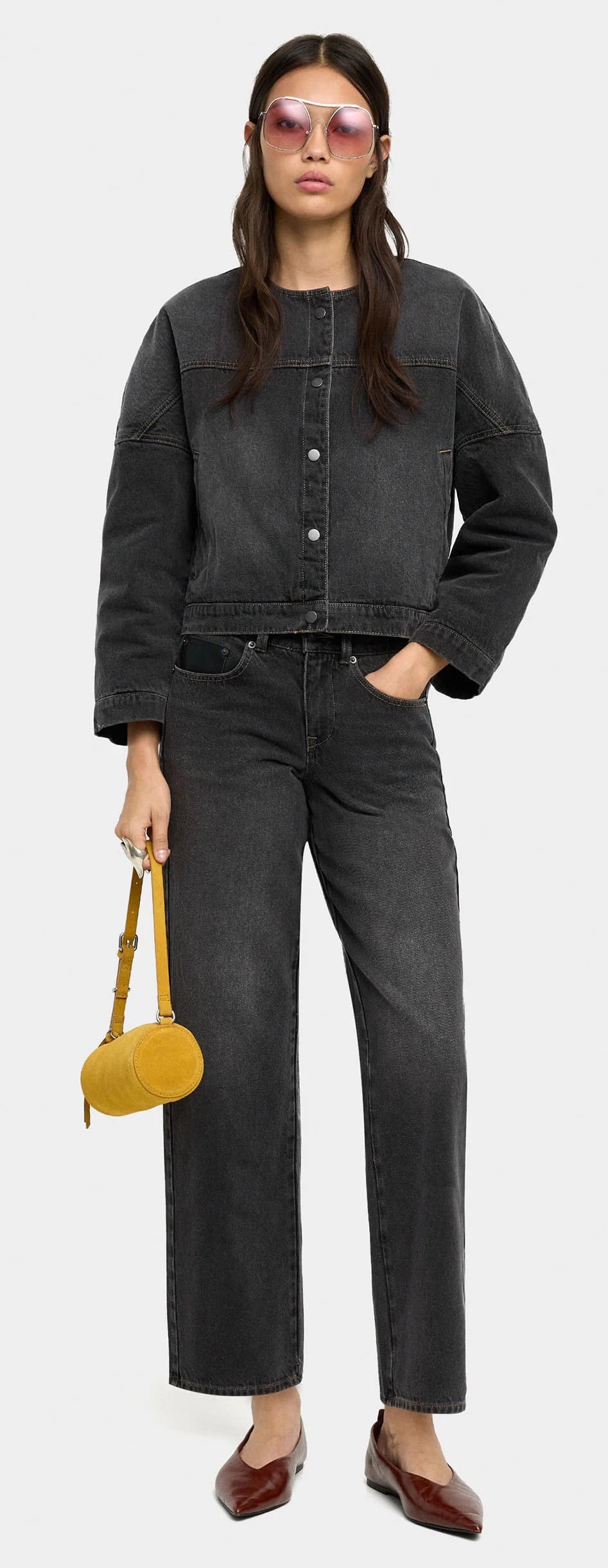 Conjunto de camisa y pantalón denim