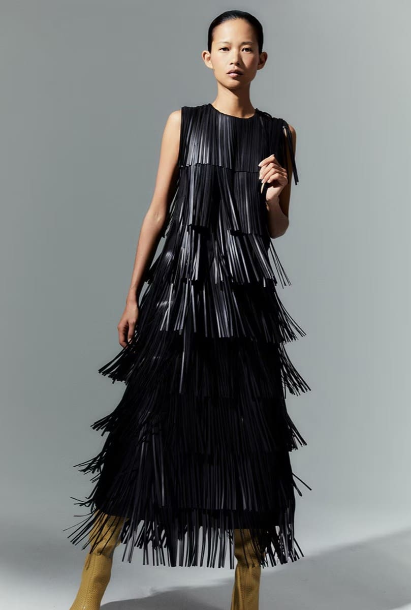 Sfera Vestido flecos efecto en El Corte Inglés