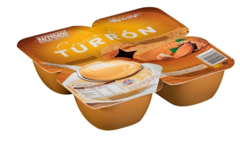 Postre de crema turrón Hacendado