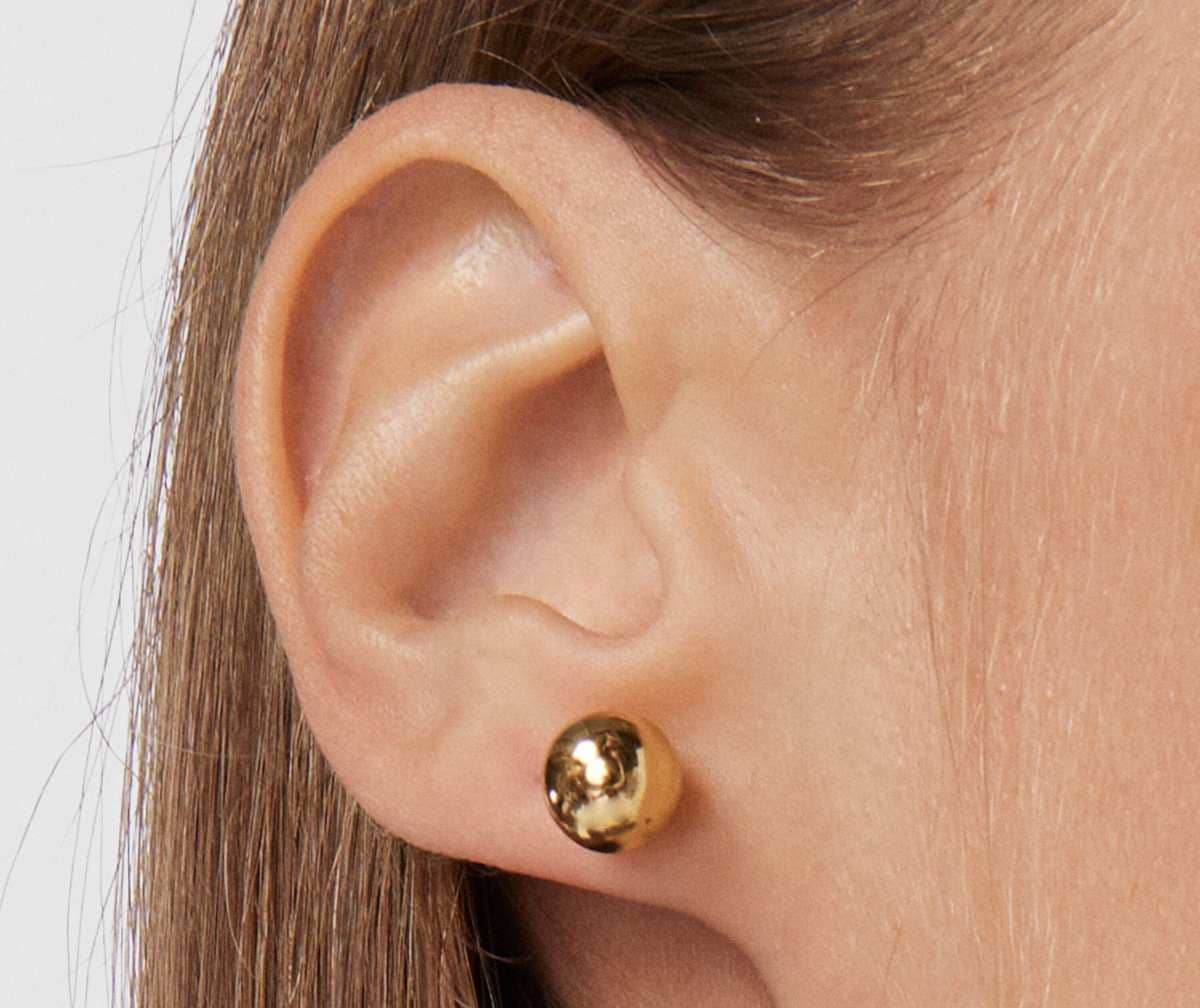 Pendientes con baño de oro 18 kt sobre plata y gemas Plump de TOUS