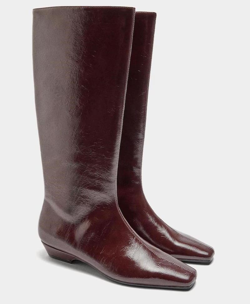 Botas básicas con cierre de cremallera en liso