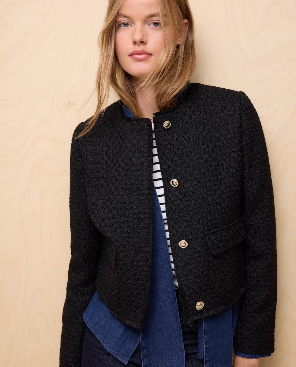 Chaqueta tweed tejida, Easy Wear