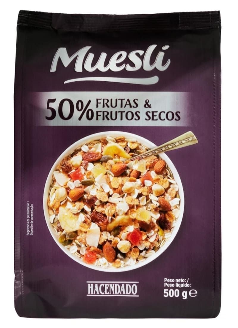 Muesli Hacendado 50 frutas y frutos secos