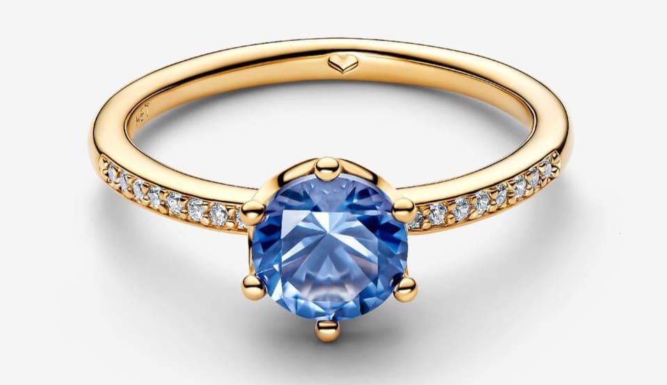 Anillo Corona Brillante Azul de Pandora