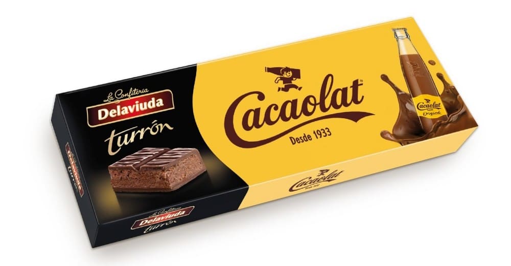 Turrón praliné de chocolate con leche y galleta Delaviuda Cacaolat en Carrefour
